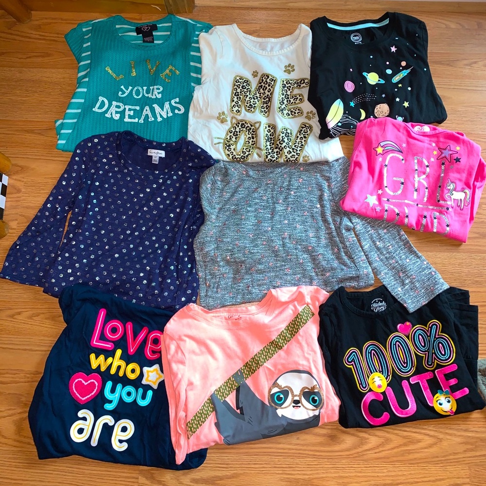 (Bundle) girls size 7/8 long sleeve shirts
